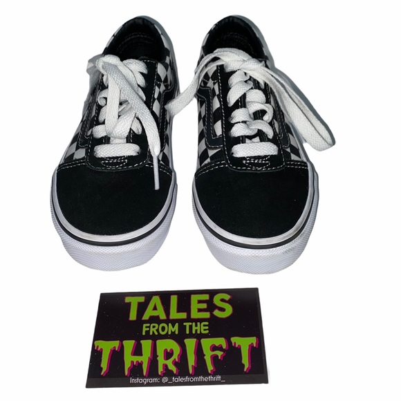 Vans Youth Ward Black and White Checkered Sneaker - Picture 3 of 8